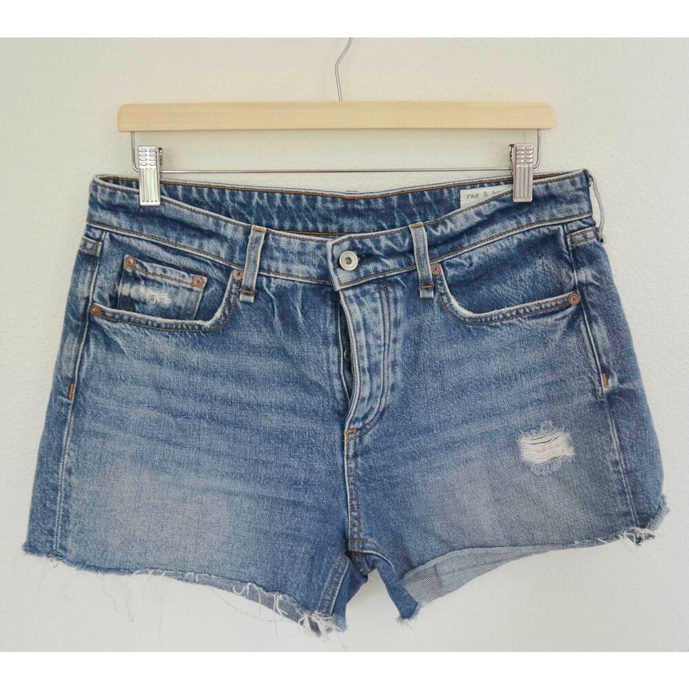 Rag & Bone Dre Low Rise Denim Cutoff Shorts Size 28